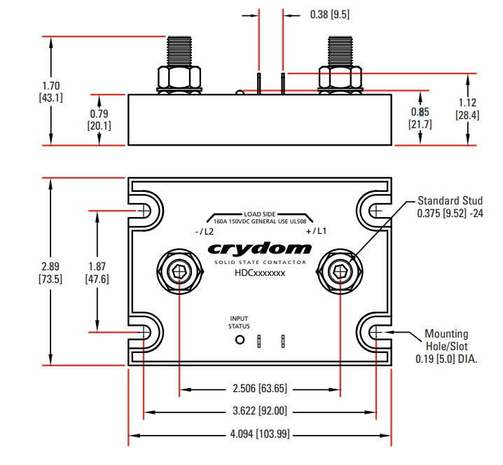 Crydom / Sensata HDC DC Load Solid State Contactors