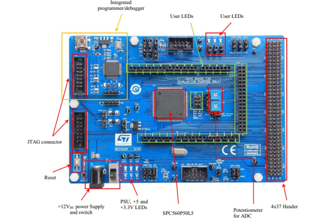 STMicroelectronics SPC560P-DISP Discovery Kit