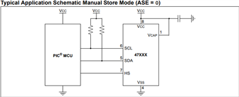 Application Circuit Diagram - Microchip Technology 4K/16K I²C Serial EERAMs