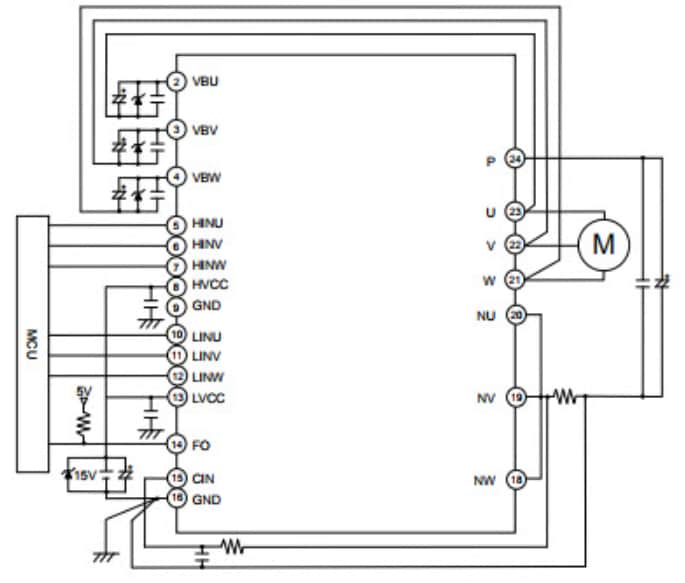 Application Circuit Diagram - ROHM Semiconductor IGBT Intelligent Power Modules