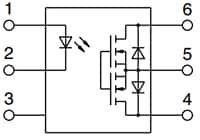 Schematic - Panasonic Industrial Devices AQV25_G3 PhotoMOS®