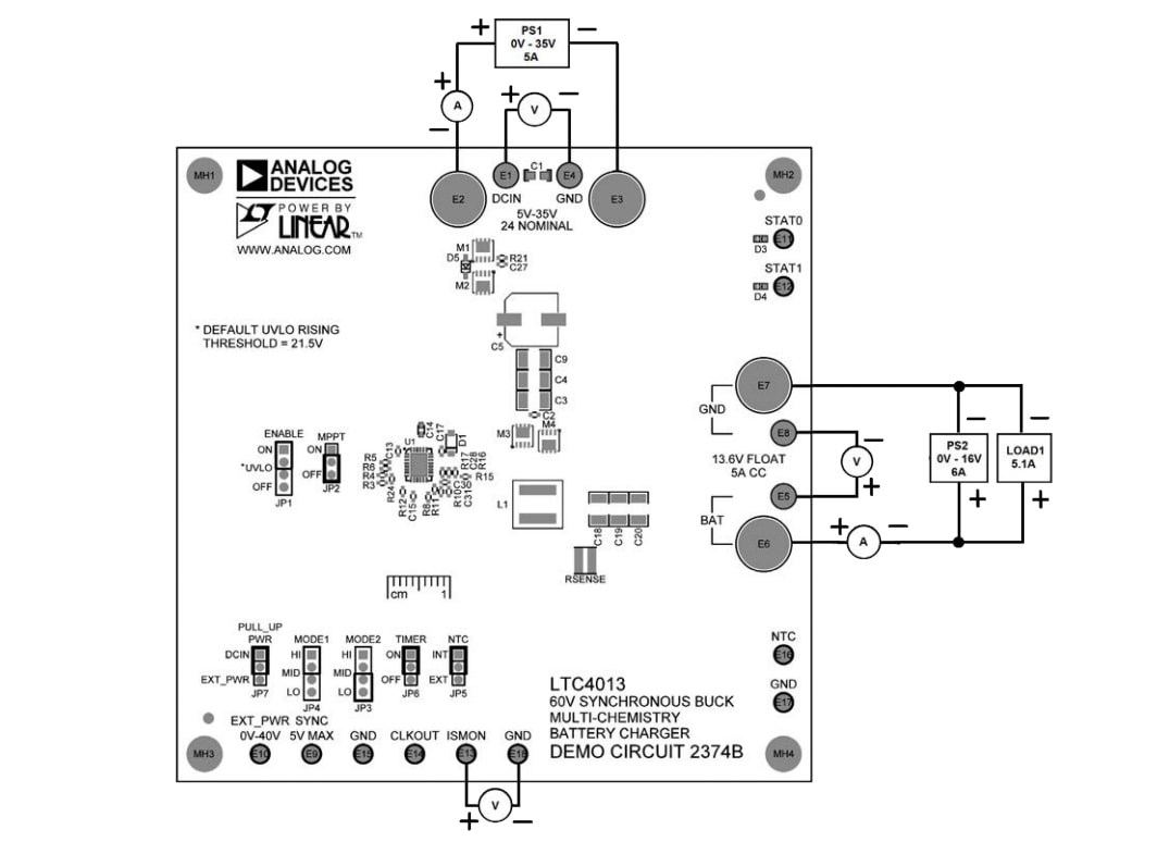 Location Circuit - Analog Devices Inc. DC2374B Demo Board for the LTC4013 Battery Charger