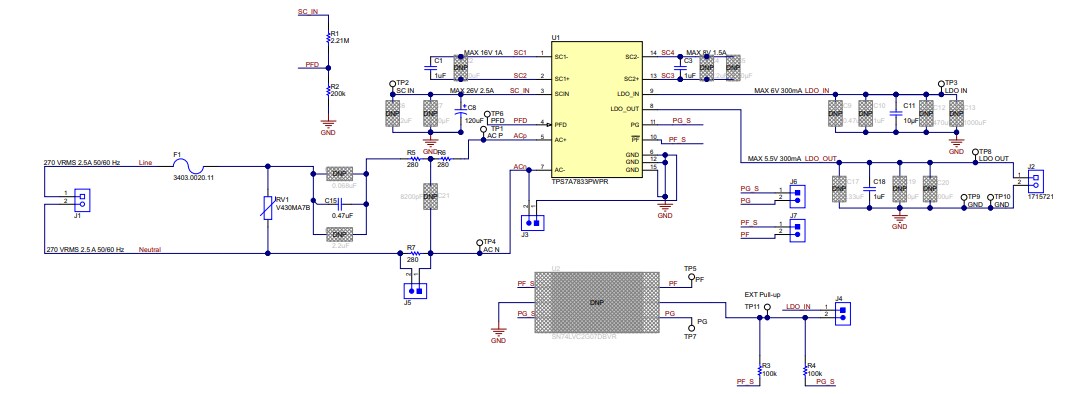 Schematic - Texas Instruments TPS7A78EVM-011 Evaluation Module