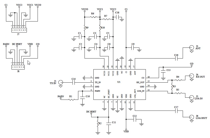 Block Diagram - Qorvo QPF4219EVB01 Evaluation Board