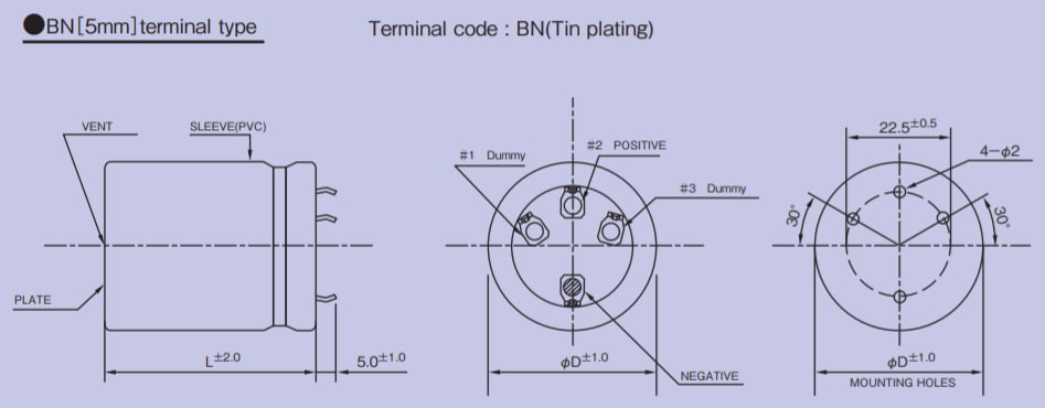Chart - Rubycon HFG Snap-In Aluminum Electrolytic Capacitors