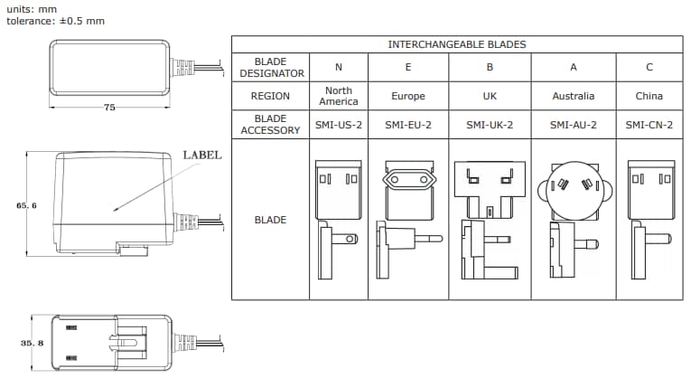 CUI Inc SMI18 AC-DC Power Supplies