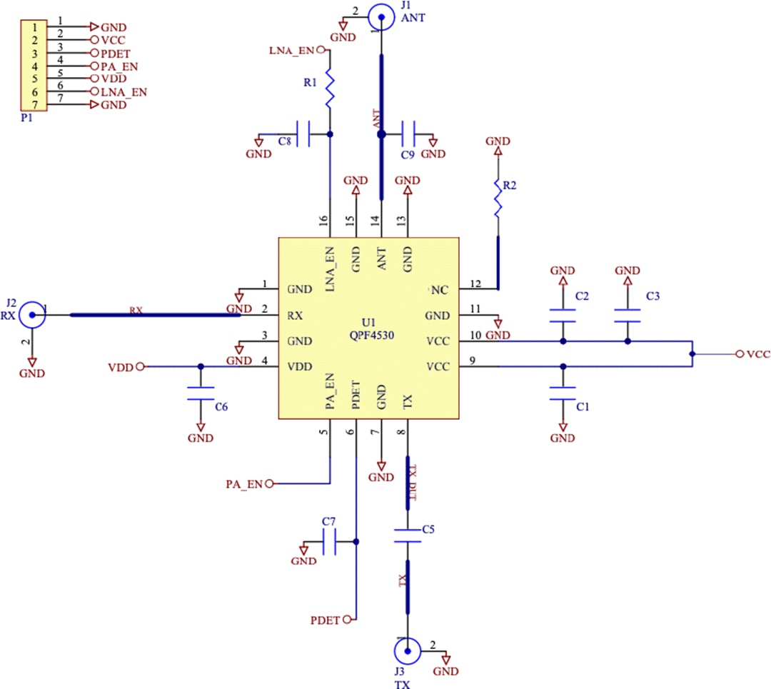 Schematic - Qorvo QPF4530PCK-01 Evaluation Board
