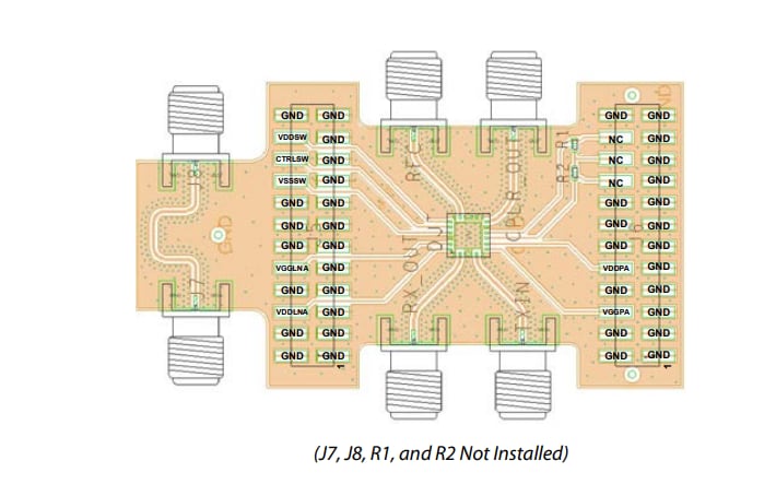 Mechanical Drawing - Analog Devices Inc. ADTR1107-EVALZ Evaluation Board