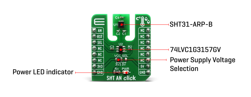 Block Diagram - Mikroe SHT AN Click