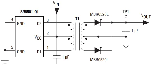 Application Circuit Diagram - Bourns HCT AEC-Q200 Compliant Power Transformers