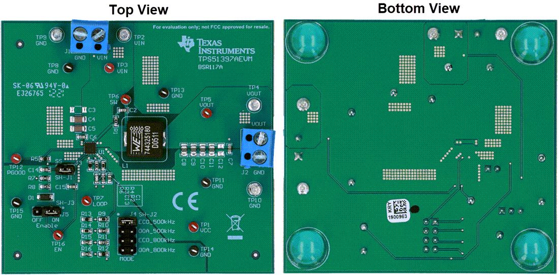 Mechanical Drawing - Texas Instruments TPS51397AEVM Converter Evaluation Module