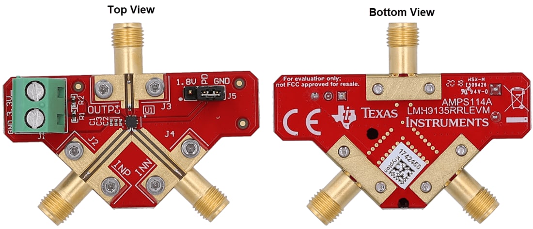 Mechanical Drawing - Texas Instruments LMH9135RRLEVM Amplifier Evaluation Module (EVM)