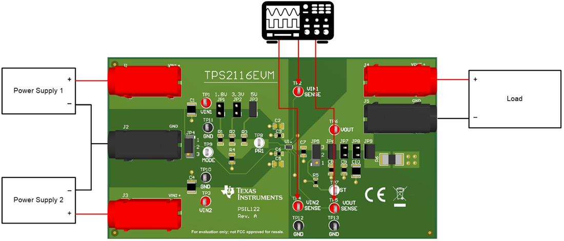 Chart - Texas Instruments TPS2116EVM Multiplexer Evaluation Module