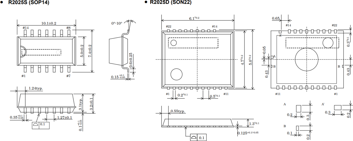 Mechanical Drawing - Nisshinbo R2025 I2C-Bus Real-Time Clock Module