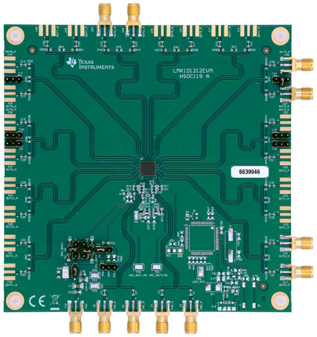 Mechanical Drawing - Texas Instruments LMK1D1212EVM Buffer Evaluation Module (EVM)