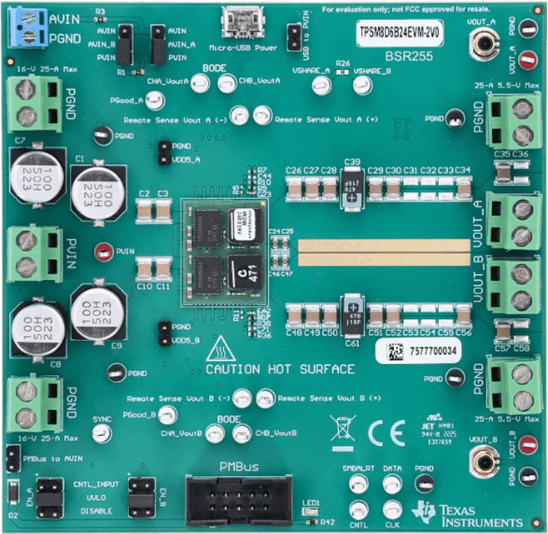 Mechanical Drawing - Texas Instruments TPSM8D6B24EVM-2V0 Power Module Evaluation Module