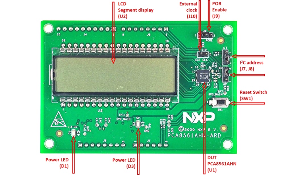 NXP Semiconductors PCA8561AHN-ARD LCD Driver Arduino® Shield