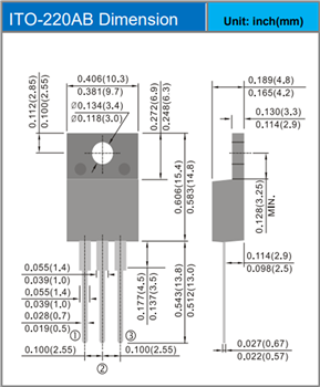 Mechanical Drawing - PANJIT MERx 200V Super Fast Recovery Rectifiers