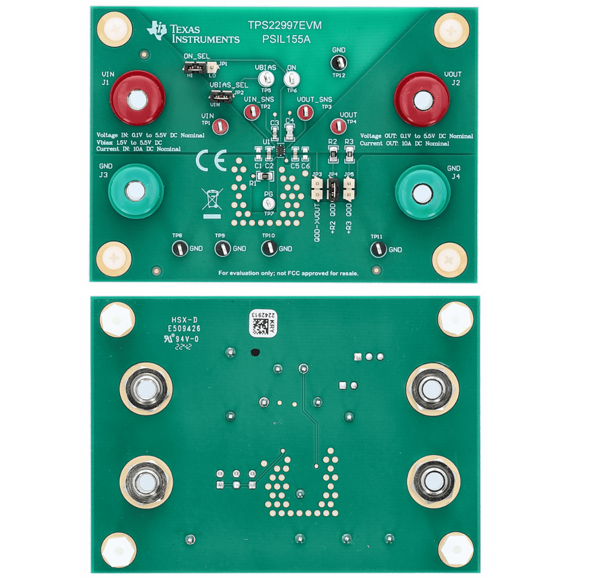 Texas Instruments TPS22997EVM Evaluation Module