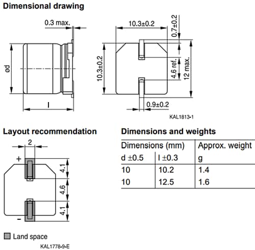 EPCOS / TDK B40930 Hybrid Polymer Aluminum Electrolytic Caps