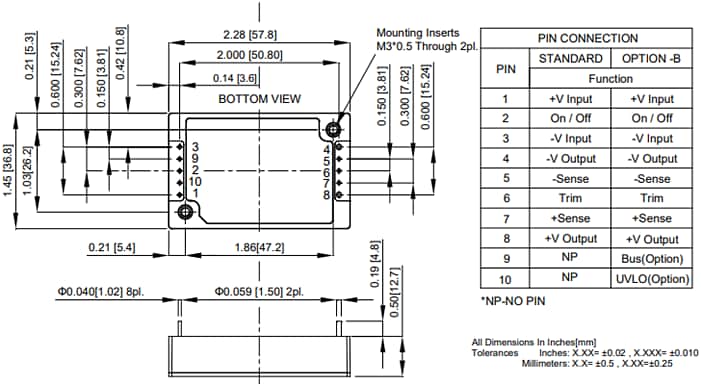Cincon CQB75W14 75W 14:1 Input Isolated DC-DC Converters