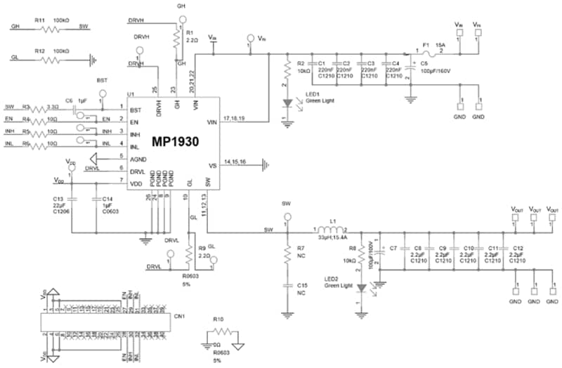 Monolithic Power Systems (MPS) EV1930-QN-01A Evaluation Board