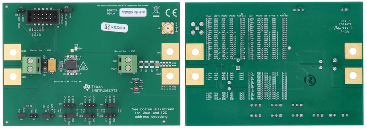 Location Circuit - Texas Instruments TPSM8287AxxxxxEVM Evaluation Modules