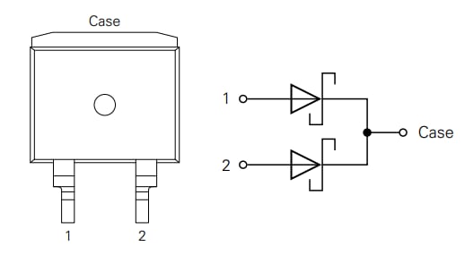 Schematic - Littelfuse LSIC2SD065D40CC SiC Schottky Barrier Diodes