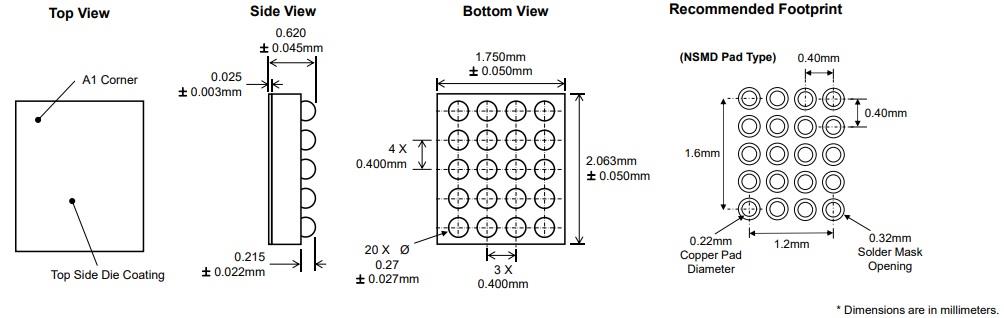 Mechanical Drawing - Kinetic Technologies KTB8371 Synchronous Buck Regulators