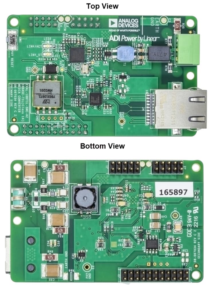 Mechanical Drawing - Analog Devices Inc. EVAL-10BT1L-MCS IEEE 802.3cg SPoE Shields