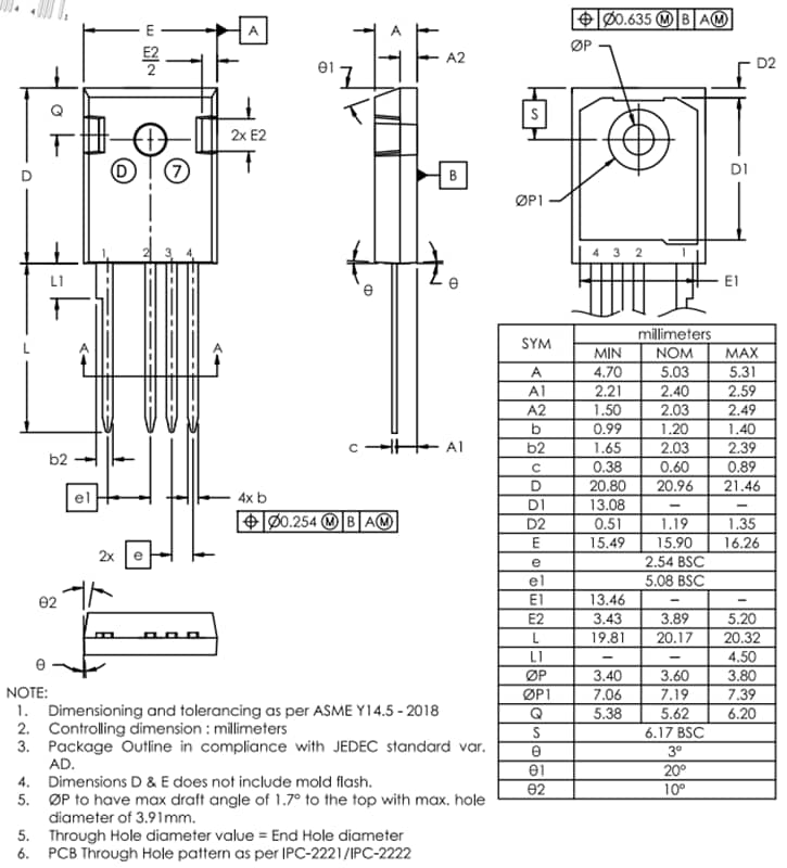 Chart - onsemi UF3N120007K4S 1200V JFET N-Channel Transistor