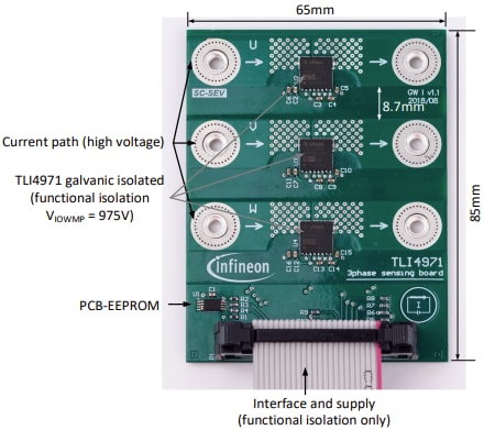 Infineon Technologies TLI4971 EVAL 120A Evaluation Board