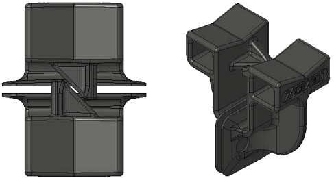 Mechanical Drawing - TE Connectivity / Raychem Edge Mount Adhesive Brackets