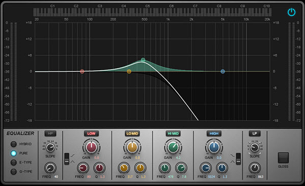Sonar's QuadCurve EQ